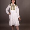 vestido casual corto con bordado de san vicente coatlán