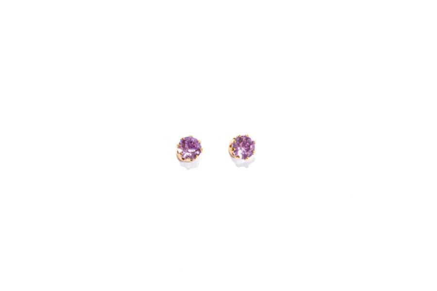 Aretes Coronita Lila