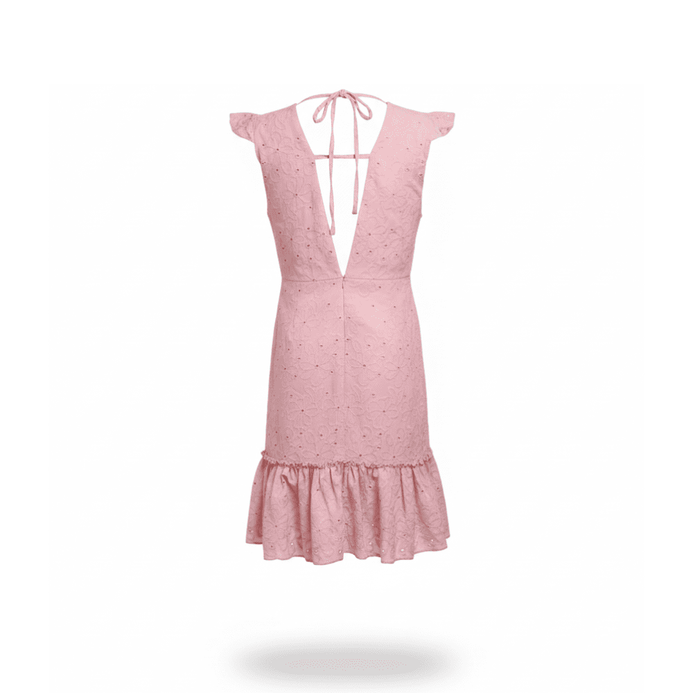 Vestido mini con bordado de flores del Istmo de Tehuantepec en pechera