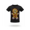 playera algodón infantil cuello redondo manga corta navidad bordado artesanal hombre de gengibre