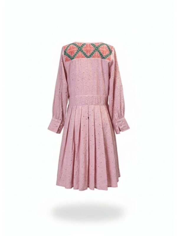 Vestido mini casual de algodón con bordado de San Vicente Coatlán estilo juvenil