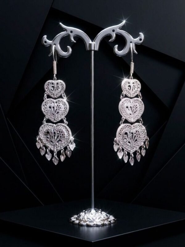 Hermosos aretes de filigrana elaboradas en plata ley 925