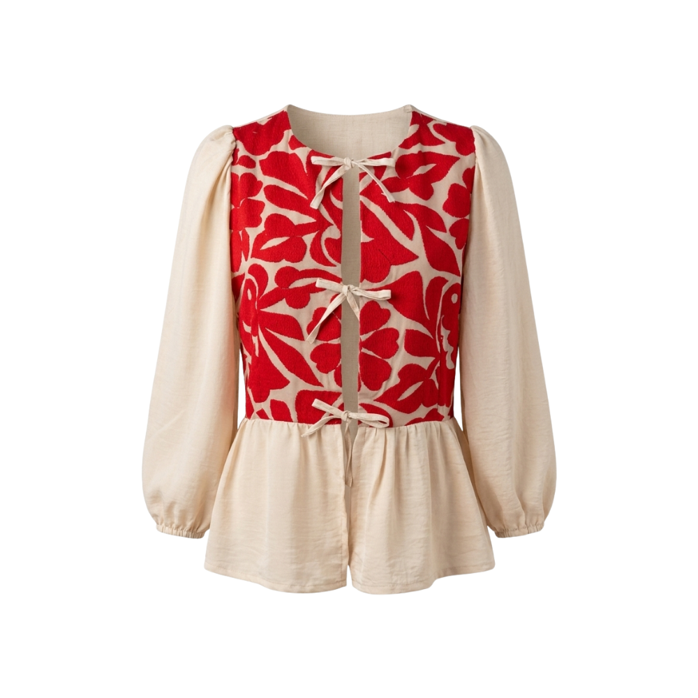 Blusa Copenhague Manga Larga con bordado de Jalapa - Imagen 2