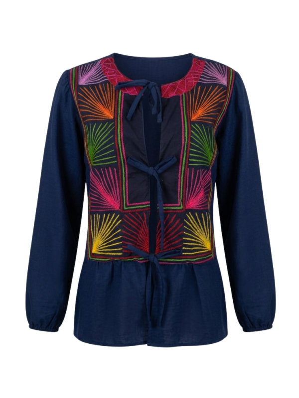 Blusa Copenhague Manga Larga con bordado del Istmo