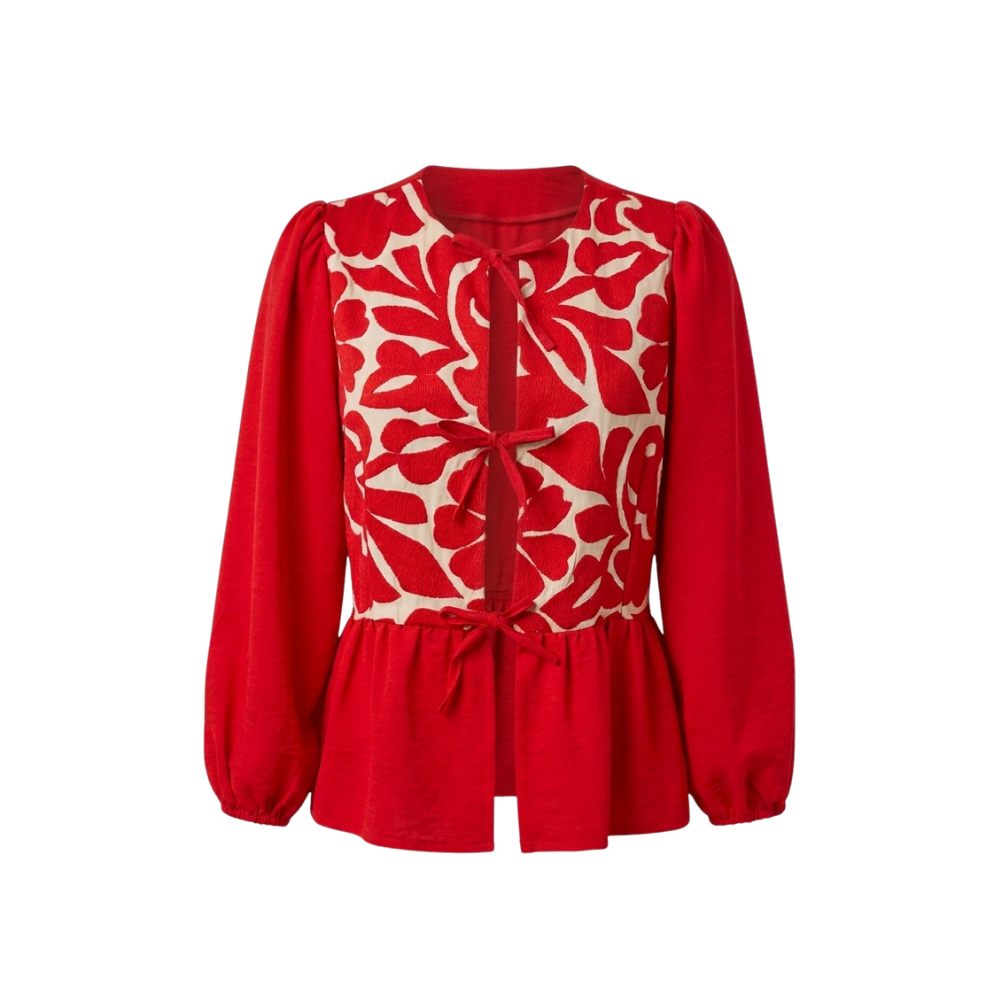 Blusa Copenhague Manga Larga con bordado de Jalapa - Imagen 3