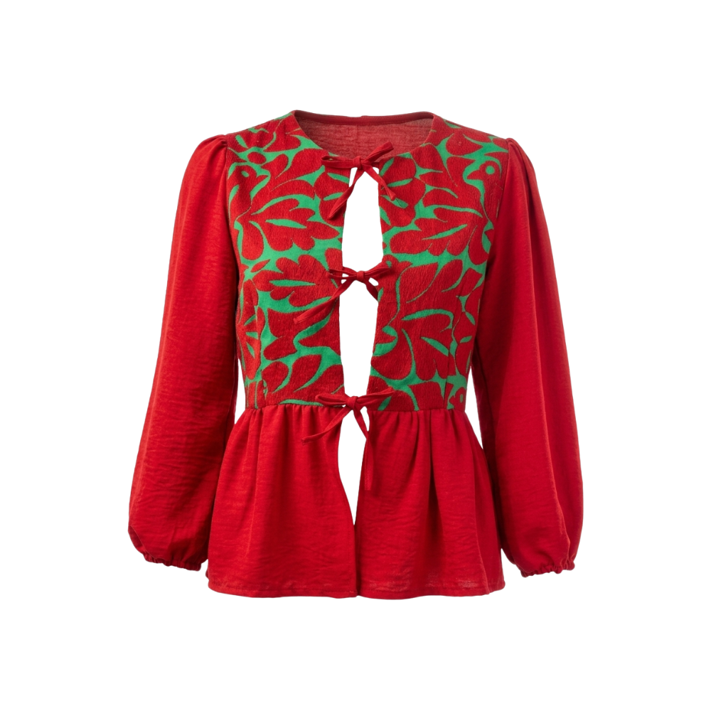 Blusa Copenhague Manga Larga con bordado de Jalapa - Imagen 4
