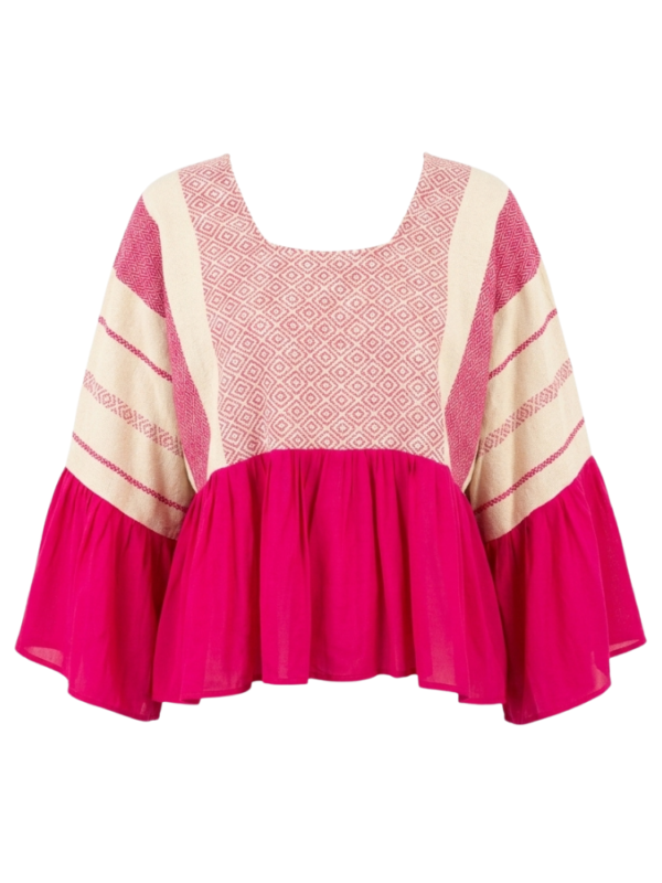 Blusa casual corte mariposa